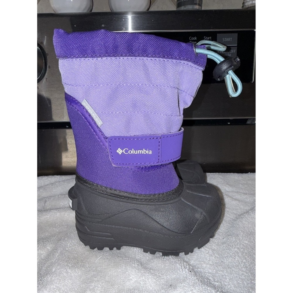 Columbia Powderbug Plus II‎ Snow Boot Little Kids / Youth Size 6 Purple Girls
